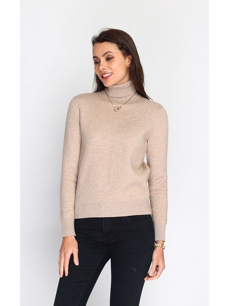 C& Jo Golf w kolorze karmelowym rozmiar: 40. Brązowe golfy C& Jo, bez wzorów, z kaszmiru, bez ramiączek. Za 156.61 zł.