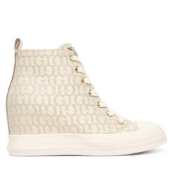 Trampki Guess. Brązowe trampki Guess, z aplikacjami, bez zapięcia. Za 494.99 zł.