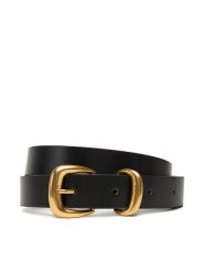 Calvin Klein Pasek Damski Sarah 2 Piece Logo Buckle Belt LV04K7012G Czarny. Czarne paski Calvin Klein, bez wzorów, ze skóry. Za 219.99 zł.