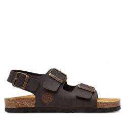 Sandały Dr. Brinkmann. Brązowe sandały Dr. Brinkmann, bez wzorów, bez obcasa, na płaskiej podeszwie, bez zapięcia. Za 189.99 zł.