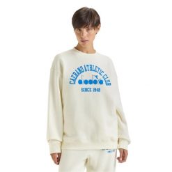 Bluza DIADORA SWEATSHIRT CREW 1948 ATHL. CLUB. Białe bluzy Diadora, m, bez wzorów, z bawełny, bez kaptura. Za 149.99 zł.