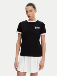 Guess T-Shirt V5GI11 I3Z14 Czarny Regular Fit. Czarne t-shirty Guess, xxs, z aplikacjami, z bawełny, bez kołnierzyka, bez ramiączek. Za 109.99 zł.
