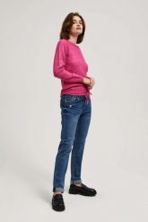 Jeansy boyfriend granatowe. Jeansy MOODO, s, bez wzorów. W wyprzedaży za 71.99 zł.