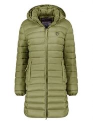 Geographical Norway Płaszcz pikowany "Atikotal" w kolorze zielonym rozmiar: XL. Zielone płaszcze Geographical Norway, xl, bez wzorów, bez kaptura. Za 152.26 zł.