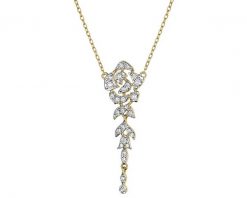 Naszyjnik z żółtego złota z diamentami - 0,27 ct - próba 585. Żółte naszyjniki Apart, z diamentem, złote. Za 3,990.00 zł.