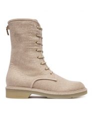Max Mara Trzewiki Bakerzip 2524796092600 Beżowy. Brązowe botki Max Mara, bez wzorów, z materiału, bez obcasa, na płaskiej podeszwie, bez zapięcia. Za 2,879.00 zł.