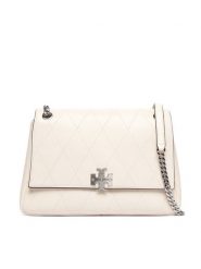 Tory Burch Torebka Charlie Quilted Shoulder Bag 185828 Beżowy. Brązowe torebki klasyczne Tory Burch, bez wzorów, ze skóry, bez dodatków. Za 3,029.00 zł.