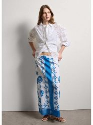 STEFANEL Spódnica w kolorze niebiesko-białym rozmiar: M. Niebieskie spódnice Stefanel, na co dzień, m, bez wzorów, z bawełny, maxi, proste. Za 173.99 zł.