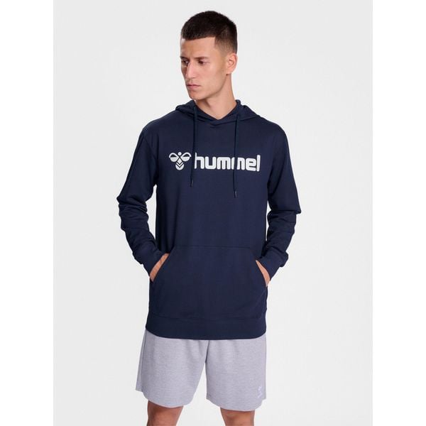 Bluza z kapturem Hummel Go 2.0 Logo. Niebieskie bluzy Hummel, bez wzorów, z materiału, z kapturem. W wyprzedaży za 202.00 zł.