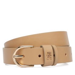 Pasek Tommy Hilfiger. Brązowe paski TOMMY HILFIGER, bez wzorów. Za 209.99 zł.