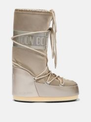 Moon Boot ICON GLANCE PLATINUM SATIN BOOTS Śniegowce damskie. Szare trapery i śniegowce Moon Boot. W wyprzedaży za 759.19 zł.