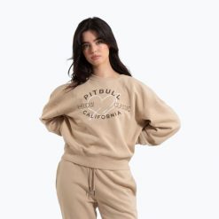 Bluza damska Pitbull Manzanita Heart Crewneck Sweatshirt. Brązowe bluzy PITBULL, l, bez wzorów, z bawełny, bez kaptura. Za 159.99 zł.