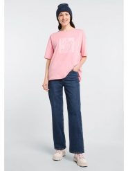 ELBSAND Koszulka "Monja" w kolorze jasnoróżowym rozmiar: S. Różowe bluzki ELBSAND, s, bez wzorów, z bawełny, bez kołnierzyka, bez ramiączek. Za 82.99 zł.