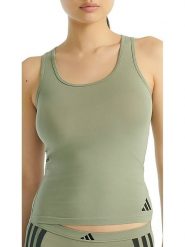 Adidas Top w kolorze zielonym rozmiar: M. Zielone topy Adidas, m, bez wzorów, bez kołnierzyka, bez ramiączek. Za 74.11 zł.