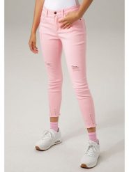 Aniston Dżinsy - Skinny fit - w kolorze jasnoróżowym rozmiar: 36. Różowe jeansy Aniston, bez wzorów. Za 70.41 zł.