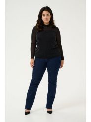 KAFFE curve Koszulka "Colgie" w kolorze czarnym rozmiar: L. Czarne bluzki KAFFE curve, l, bez wzorów, bez kołnierzyka, bez ramiączek. Za 69.99 zł.