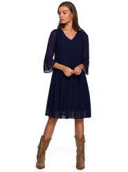Stylove Sukienka w kolorze granatowym rozmiar: L. Niebieskie sukienki Stylove, l, bez wzorów, bez kołnierzyka, bez ramiączek, mini. Za 167.28 zł.