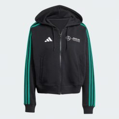 BLUZA Z KAPTUREM MERCEDES - AMG PETRONAS FORMULA ONE TEAM DNA FULL ZIP. Białe bluzy Adidas, xl, bez wzorów, z bawełny, z kapturem. Za 279.00 zł.