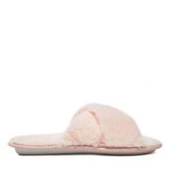 Kapcie DeeZee. Białe obuwie domowe DeeZee, bez wzorów, bez zapięcia. Za 49.99 zł.
