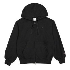 Bluza Rozpinana Damska Jeden Kolor. Czarne bluzy Champion, bez wzorów, bez kaptura. Za 318.99 zł.