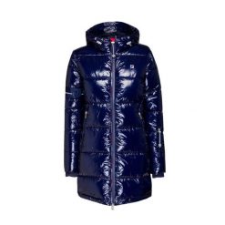Kurtka narciarska damska Fila Sakura Puffer Coat granatowa. Niebieskie kurtki narciarskie Fila, l, bez wzorów, z materiału, z kapturem, narciarskie, Thinsulate. Za 454.49 zł.
