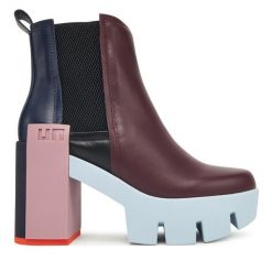 Botki United Nude. Czerwone botki United Nude, bez wzorów, bez obcasa, na słupku, bez zapięcia. Za 1,659.00 zł.