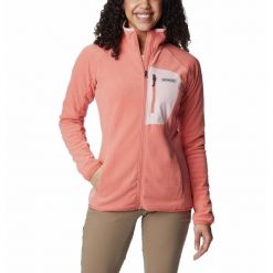 Bluza techniczna damska Columbia W Outdoor Tracks Full Zip. Czerwone bluzy Columbia, xl, bez wzorów, bez kaptura. Za 412.99 zł.