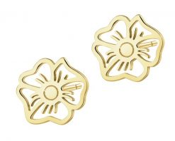 Kolczyki srebrne - kwiaty. Szare kolczyki Apart, pozłacane. Za 139.00 zł.