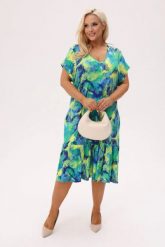 Wiskozowa sukienka Solea w odcieniach limonki PLUS SIZE XXL OVERSIZE. Niebieskie sukienki Moda Size Plus Iwanek, do pracy, na lato, plus size, bez wzorów, z elastanu, biznesowe, bez kołnierzyka, plus size, bez ramiączek, mini, oversize. W wyprzedaży za 229.90 zł.