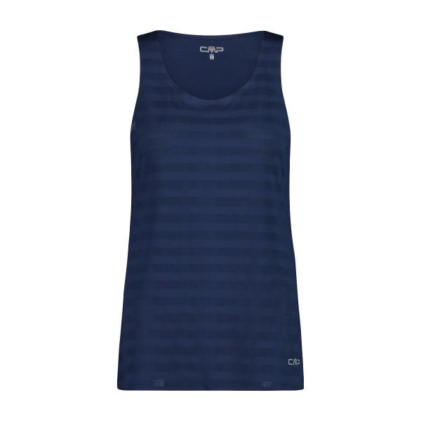 Damski tank top CMP. Niebieskie topy CMP, bez wzorów, bez kołnierzyka, bez ramiączek. Za 197.05 zł.