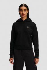 KARL LAGERFELD Czarna bluza damska z kapturem Ikonik 2.0, Rozmiar XS. Czarne bluzy sportowe KARL LAGERFELD, s, bez wzorów, z bawełny, z kapturem. W wyprzedaży za 609.99 zł.