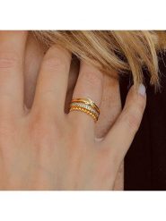 Les Petites Précieuses Pozłacany pierścionek rozmiar: 58. Żółte pierścionki Les Petites Précieuses, pozłacane. Za 91.77 zł.