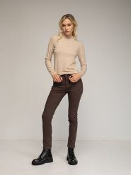 Tantra Dżinsy - Skinny fit - w kolorze brązowym rozmiar: S. Brązowe jeansy Tantra, s, bez wzorów. Za 96.14 zł.