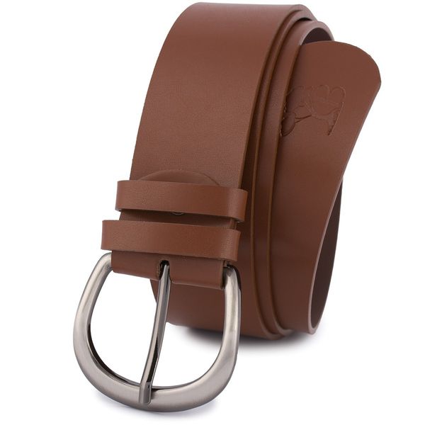 Pasek skórzany BELTIMORE r.85-100 cm D87 brązowy. Brązowe paski bez wzorów. Za 49.90 zł.