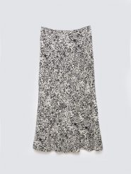 Spódnica damska maxi z wiskozy z nadrukiem czarno-kremowa Arcelia 906. Czarne spódnice Big Star, na co dzień, na lato, l, bez wzorów, z koronki, eleganckie, maxi, dopasowane. Za 179.99 zł.