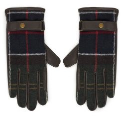 Rękawiczki Damskie Barbour. Zielone rękawiczki Barbour, bez wzorów. Za 379.99 zł.