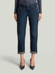 G-Star Dżinsy - Boyfriend fit - w kolorze granatowym rozmiar: W29/L32. Niebieskie jeansy G-Star, l, z aplikacjami, z podwyższonym stanem. Za 304.95 zł.