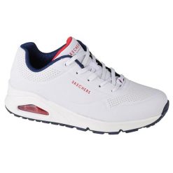 Buty sportowe Sneakersy damskie, Uno-Stand on Air. Białe obuwie sportowe Skechers, z materiału, bez zapięcia, trekkingowe, Skechers Sport. Za 349.99 zł.