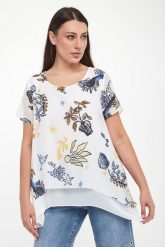 Bluzka damska ze wzorem JOSEPH RIBKOFF. Bluzki Joseph Ribkoff, xl, bez wzorów, bez kołnierzyka, bez ramiączek. Za 839.00 zł.
