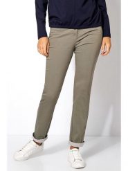 Relaxed by TONI Dżinsy - Slim fit - w kolorze khaki rozmiar: W48. Brązowe jeansy Relaxed by TONI, bez wzorów, z podwyższonym stanem. Za 109.52 zł.