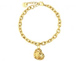 Bransoletka z mosiądzu pozłacana - serce. Bransoletki Elixa, pozłacane. Za 139.00 zł.