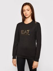 EA7 Emporio Armani Bluza 8NTM45 TJ9RZ 1200 Czarny Regular Fit. Czarne bluzy EA7 Emporio Armani, s, bez wzorów, z syntetyku, bez kaptura. Za 269.99 zł.