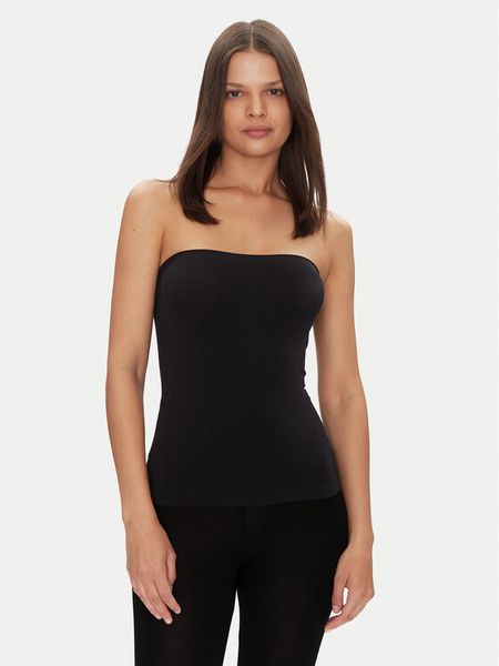 Wolford Top Fatal 50799 Czarny Slim Fit. Czarne topy Wolford, xs, bez wzorów, z syntetyku, bez kołnierzyka, bez ramiączek. Za 329.99 zł.
