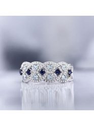 DIAMOND & CO Złoty pierścionek "Astéria" z diamentami rozmiar: 52. Niebieskie pierścionki Diamond & Co, z diamentem, złote. Za 1,935.99 zł.