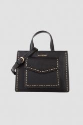 VALENTINO Czarna torebka Dolomiti Shopping. Czarne shopper Valentino by Mario Valentino, bez wzorów, bez dodatków. W wyprzedaży za 499.99 zł.