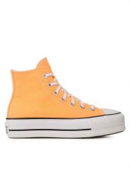 Converse Trampki Chuck Taylor All Star Lift Hi A03052C Pomarańczowy. Brązowe trampki Converse, bez wzorów, z materiału, bez zapięcia. Za 249.99 zł.