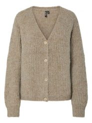 Pieces Kardigan w kolorze beżowym rozmiar: S. Brązowe kardigany Pieces, s, bez wzorów, prążkowane. Za 127.65 zł.