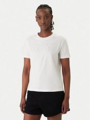 Versace Jeans T-Shirt 80HAHT09 Biały Regular Fit. Białe t-shirty Versace Jeans, xl, bez wzorów, z bawełny, bez kołnierzyka, bez ramiączek. Za 659.99 zł.