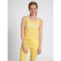 Damski tank top Hummel Legacy. Żółte topy Hummel, xs, bez wzorów, bez kołnierzyka, bez ramiączek. Za 90.00 zł.
