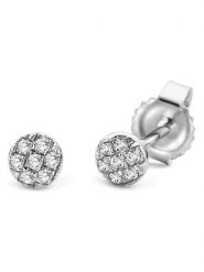 Revoni Złote kolczyki-wkrętki z diamentami rozmiar: onesize. Szare kolczyki Revoni, z diamentem, złote. Za 652.99 zł.